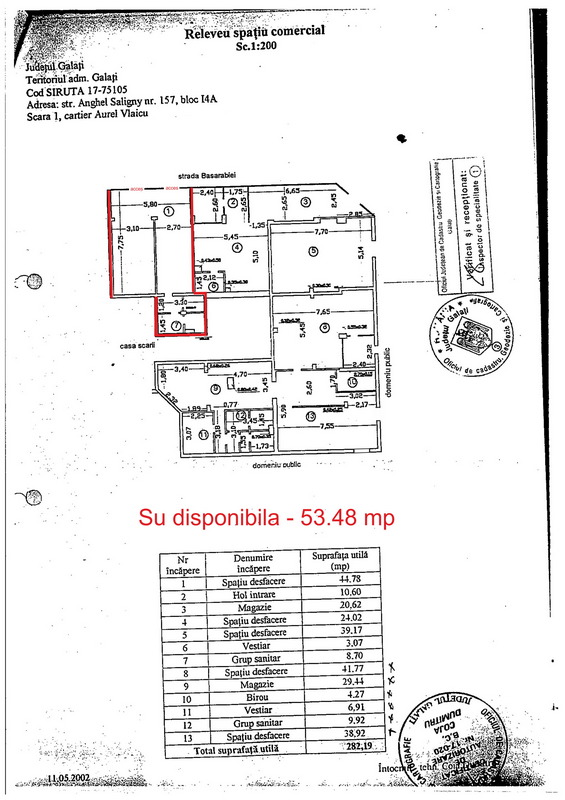 Spatiu comercial – deschidere str. Basarabiei