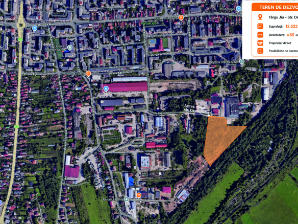 Teren intravilan, Tg. Jiu, zona Amaradia